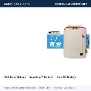 Business Backpack with Large Capacity, Student Use, School Use — Custom Logo & OEM