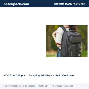 School Backpack with Large Capacity, Lightweight, Travel Use — Custom Logo & OEM