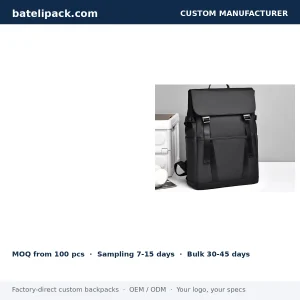 Business Backpack with Padded Laptop Compartment, Student Use — Custom Logo & OEM