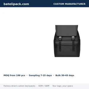 Business Backpack with Large Capacity, Padded Laptop Compartment, Travel Use — Custom Logo & OEM