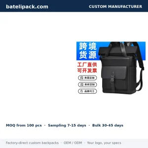 Business Backpack with Large Capacity, Custom Logo, Travel Use — Custom Logo & OEM