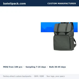 Business Backpack with Large Capacity, Padded Laptop Compartment, Lightweight — Custom Logo & OEM