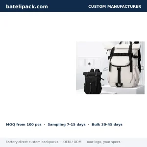 Travel Daypack with Large Capacity, Outdoor Use — Custom Logo & OEM