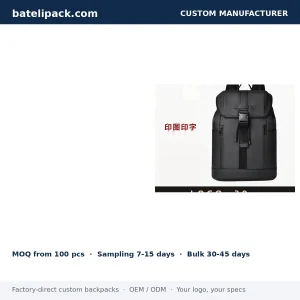 Business Backpack with Padded Laptop Compartment, Custom Logo, Outdoor Use — Custom Logo & OEM