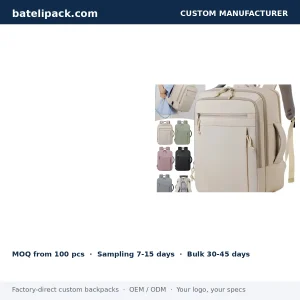 Travel Daypack with Large Capacity, Lightweight, Custom Logo — Custom Logo & OEM