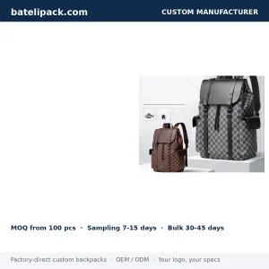 Business Backpack with Padded Laptop Compartment — Custom Logo & OEM