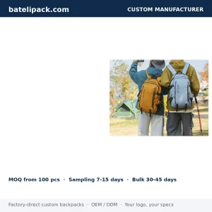 Travel Daypack with Water-Repellent, Lightweight, Sport Use — Custom Logo & OEM