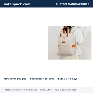 Business Backpack with Padded Laptop Compartment — Custom Logo & OEM