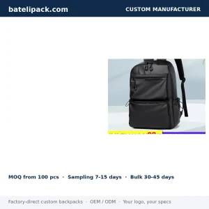 Business Backpack with Padded Laptop Compartment, Travel Use, Student Use — Custom Logo & OEM