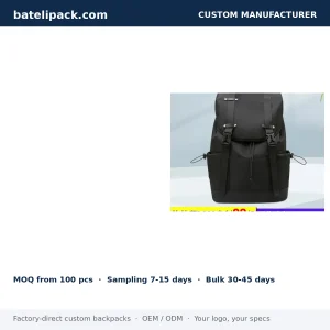 Business Backpack with Padded Laptop Compartment, Outdoor Use, Travel Use — Custom Logo & OEM