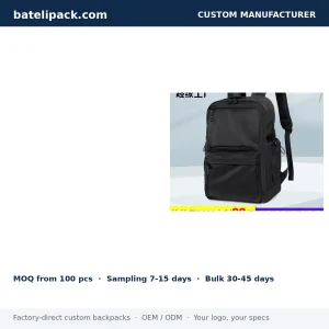 School Backpack with Outdoor Use, Travel Use — Custom Logo & OEM