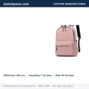 School Backpack with Large Capacity — Custom Logo & OEM