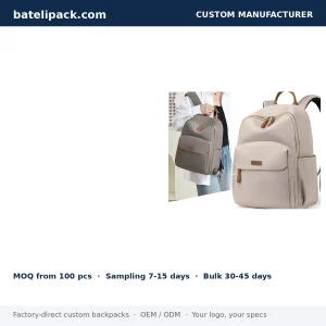 School Backpack with Large Capacity, Travel Use — Custom Logo & OEM