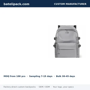 Business Backpack with Padded Laptop Compartment, Custom Logo, Sport Use — Custom Logo & OEM