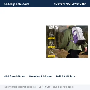 Travel Daypack with Water-Repellent, Lightweight, Custom Logo — Custom Logo & OEM