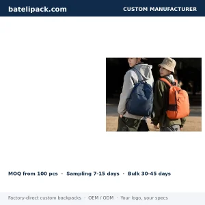 Travel Daypack with Large Capacity, Lightweight, Outdoor Use — Custom Logo & OEM