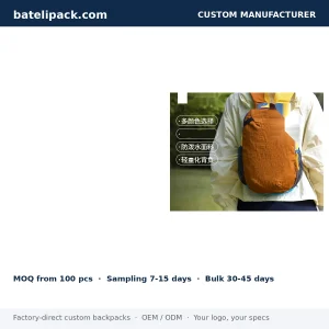 Business Backpack with Lightweight, Outdoor Use, Student Use — Custom Logo & OEM