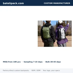 Travel Daypack with Large Capacity, Lightweight, Sport Use — Custom Logo & OEM