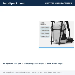 Travel Daypack with Separate Compartments, Outdoor Use — Custom Logo & OEM