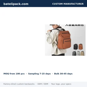 Business Backpack with Padded Laptop Compartment, Outdoor Use, Travel Use — Custom Logo & OEM