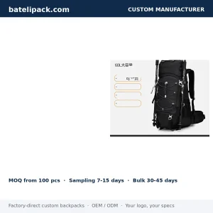 Travel Daypack with Large Capacity, Outdoor Use — Custom Logo & OEM