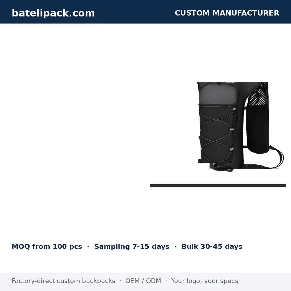 Outdoor Backpack with Water-Resistant — Custom Logo & OEM