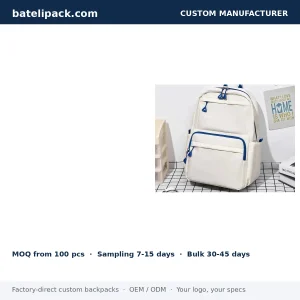School Backpack with Large Capacity — Custom Logo & OEM