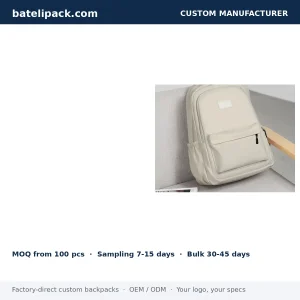 School Backpack with Large Capacity, Custom Logo — Custom Logo & OEM