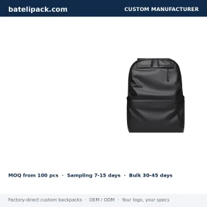 Business Backpack with Padded Laptop Compartment, Lightweight, Custom Logo — Custom Logo & OEM