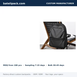 Business Backpack with Large Capacity, Padded Laptop Compartment, Custom Logo — Custom Logo & OEM