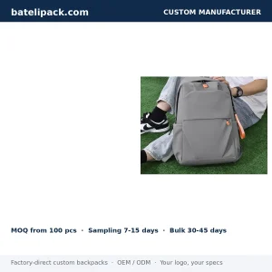 Business Backpack with Large Capacity, Padded Laptop Compartment, Custom Logo — Custom Logo & OEM