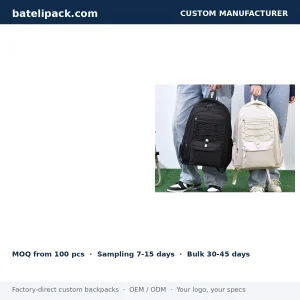 School Backpack with Custom Logo — Custom Logo & OEM