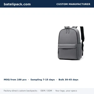 School Backpack with Large Capacity — Custom Logo & OEM