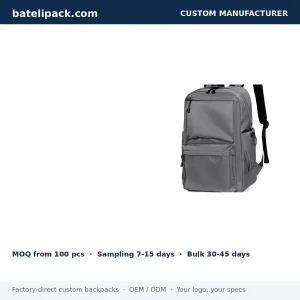 School Backpack with Outdoor Use, Travel Use — Custom Logo & OEM