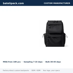 Business Backpack with Large Capacity, Padded Laptop Compartment, Custom Logo — Custom Logo & OEM