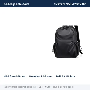 Business Backpack with Large Capacity, Padded Laptop Compartment, Custom Logo — Custom Logo & OEM