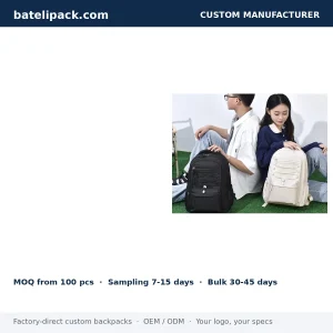 School Backpack with Large Capacity — Custom Logo & OEM
