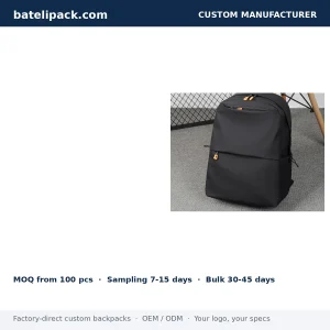 Business Backpack with Padded Laptop Compartment, Travel Use, Student Use — Custom Logo & OEM
