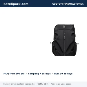 Business Backpack with Padded Laptop Compartment, Travel Use, School Use — Custom Logo & OEM