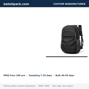 School Backpack with Water-Repellent, Large Capacity, Lightweight — Custom Logo & OEM