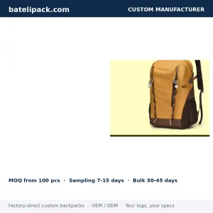 Business Backpack with Water-Repellent, Lightweight, Custom Logo — Custom Logo & OEM