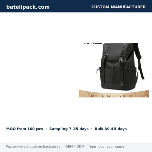 Business Backpack with Padded Laptop Compartment, Outdoor Use, Travel Use — Custom Logo & OEM