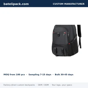 Business Backpack with Large Capacity, Outdoor Use, Travel Use — Custom Logo & OEM