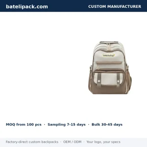 School Backpack with Large Capacity, Lightweight, Travel Use — Custom Logo & OEM