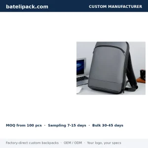 Business Backpack with Padded Laptop Compartment — Custom Logo & OEM
