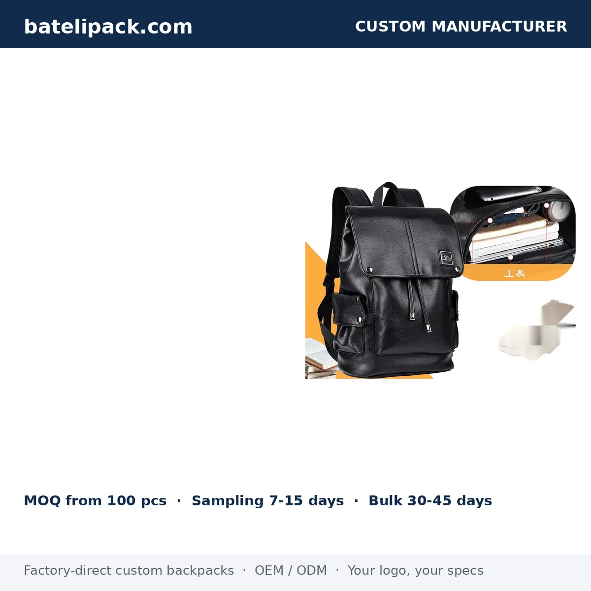 Travel Daypack with Large Capacity — Custom Logo & OEM