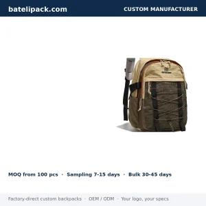 School Backpack with Large Capacity, Lightweight, Travel Use — Custom Logo & OEM