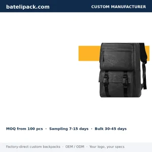 Business Backpack with Large Capacity, Padded Laptop Compartment, Outdoor Use — Custom Logo & OEM
