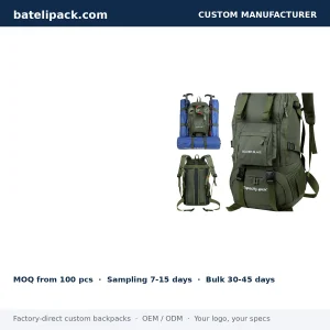 School Backpack with Large Capacity, Lightweight, Outdoor Use — Custom Logo & OEM