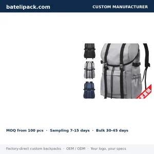 School Backpack with Water-Resistant, Large Capacity, Outdoor Use — Custom Logo & OEM